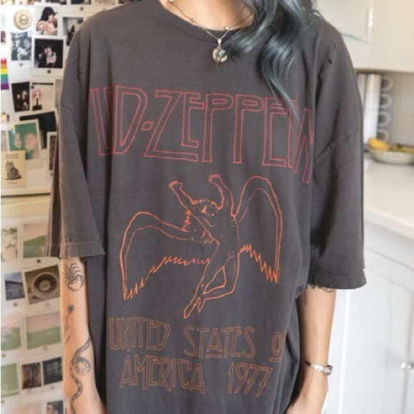 Led Zeppelin destroyed tee shirt dress - Picture 1 of 5